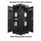 Vertical Outdoor Fixed LED Display Roadside Billboard With Smart Wifi 3G And 4G